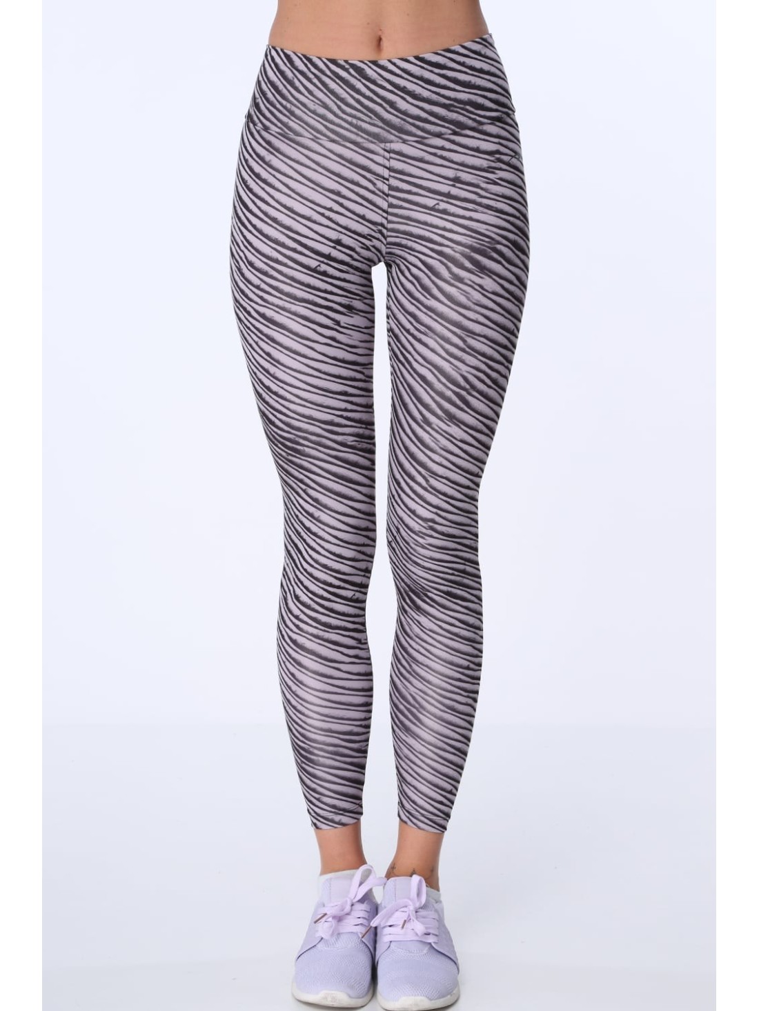 Sports leggings with patterns, pale pink MR15285 - Online store - Boutique